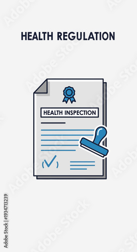 Essential Health Regulation and Inspection Document with Approval Stamp for Quality Assurance