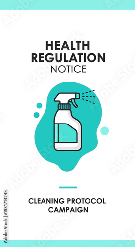 Essential Health Regulation Notice: Cleaning Protocol Campaign For Safety And Hygiene Awareness