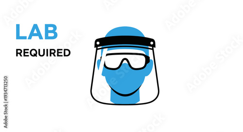 Essential Lab Safety Signage Depicting Protective Gear for Laboratory Operations Awareness