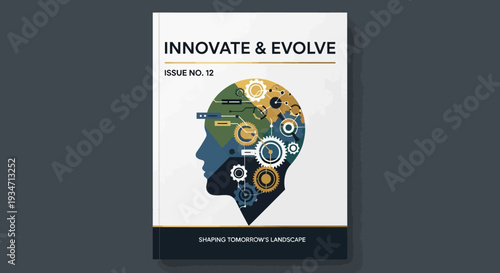 Human head with gear icons inside.