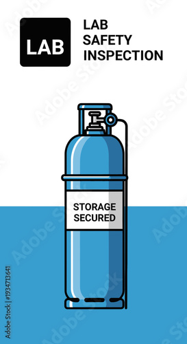 Essential Lab Safety Inspection Protocol Depicted: Secure Storage of Pressurized Gases