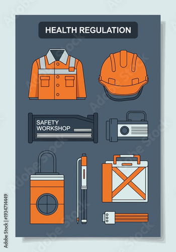 Essential Safety Gear and Tools Representing Health and Regulation Compliance Measures