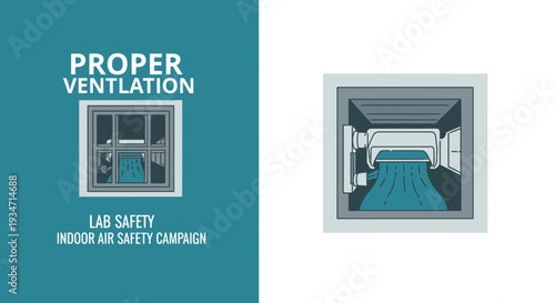 Essential Ventilation System Design and Airflow Dynamics Illustration for Safety