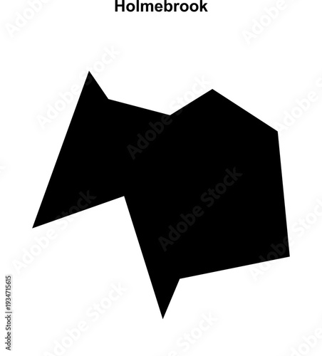 Holmebrook (England) blank outline map