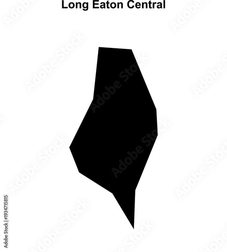 Long Eaton Central (England) blank outline map