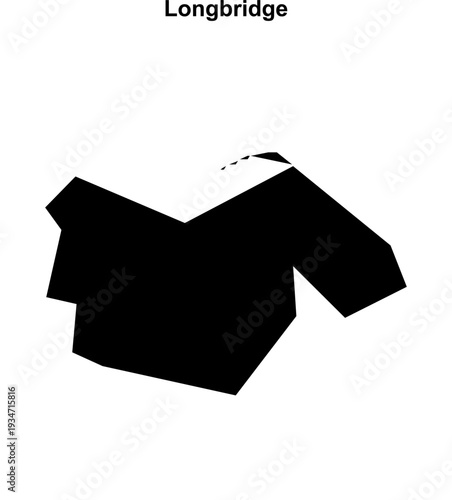 Longbridge (England) blank outline map