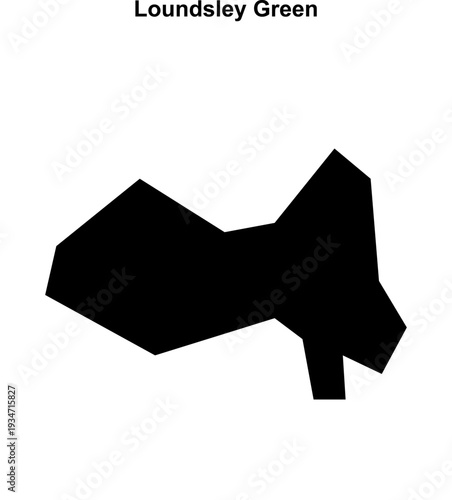 Loundsley Green (England) blank outline map