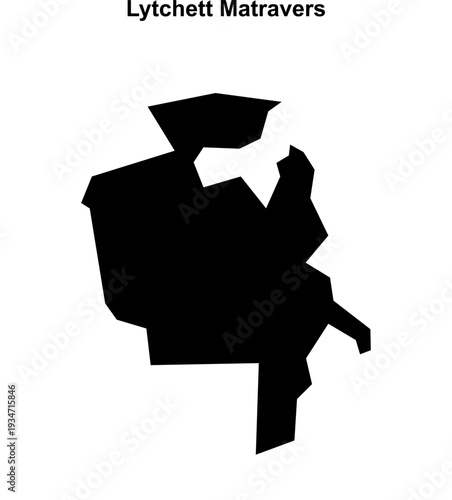 Lytchett Matravers (England) blank outline map