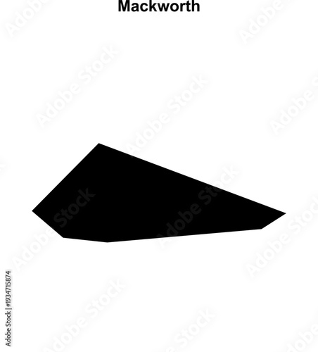 Mackworth (England) blank outline map