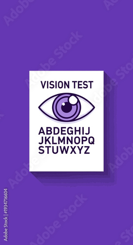 Eye Examination Illustration: A Visual Depiction Of Vision Test And Alphabetical Charts