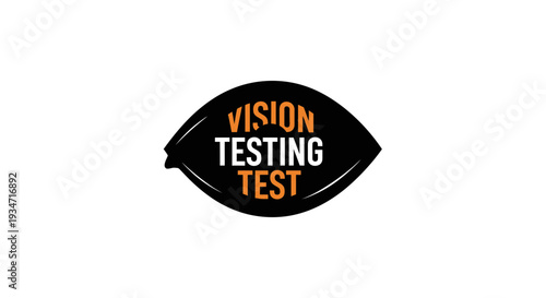 Eye Examination Visual Acuity Test Illustration In Bold Colors Against White Background