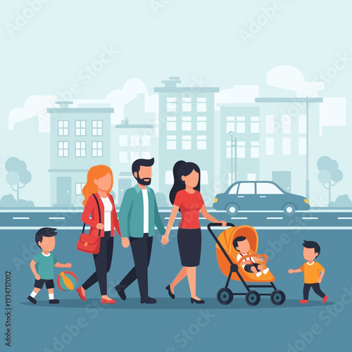 Family Walking Together