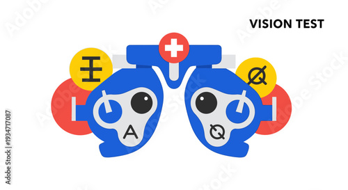 Eye Examination Visual Inspection Tool Concept For Ophthalmic Vision Test.