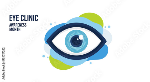 Eye Health Awareness Month Conceptual Design With Bright Colorful Eye Symbolism