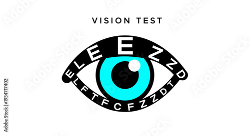 Eye Test Graphic: Illustrative Representation Of Visual Acuity For Healthcare