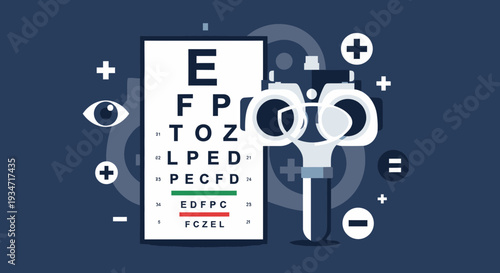 Eye Test Illustration Showcasing Vision, Ophthalmology, and Healthcare Visuals