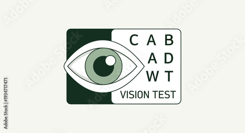 Eye Test Visual Illustration Examining Sight, Optometry, Ophthalmology, And Eye Health