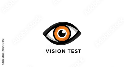 Eye Test Visual Illustration Logo Design For Vision Care or Optical Industry