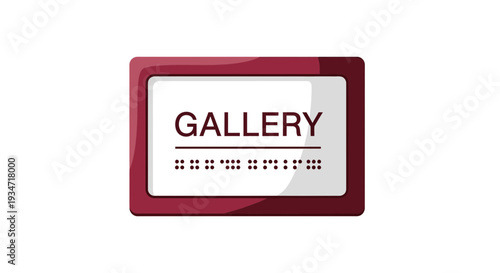 Gallery Sign With Braille Displaying Awareness and Accessibility Information
