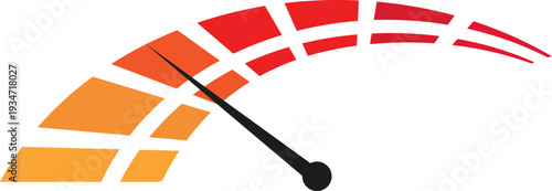 Abstract Colorful Speedometer Icon for Performance and Speed Concept