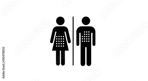Gendered Restroom Iconography Depicting Accessibility and Universal Design Principles