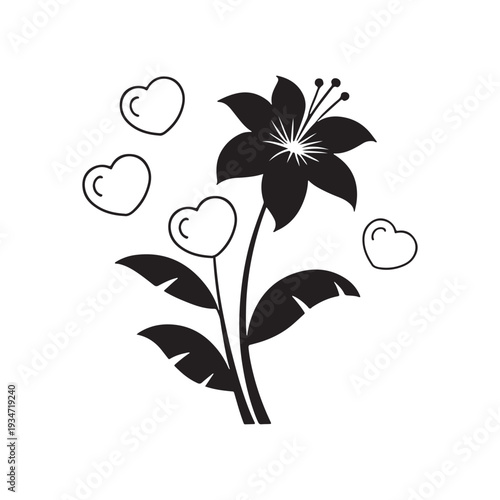 Easter day floral decorations with hearts and flowers