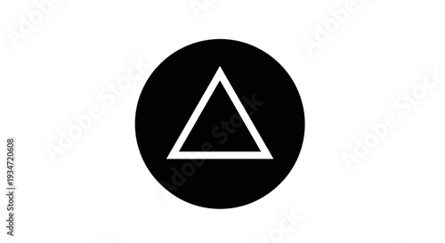 Free Download Black circle with white triangle symbol. - GFXLoad