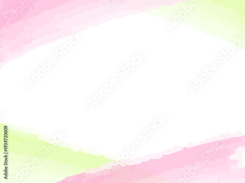 水彩風桜色フレーム