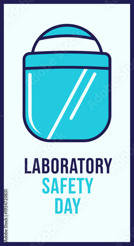 Graphic Illustration Depicting a Protective Face Shield Symbolizing Laboratory Safety Awareness
