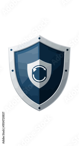 Graphic Illustration Depicting a Protective Shield Symbolizing Security and Defense Concepts