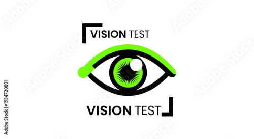 Graphic Illustration Depicting Eye Examination and Visual Acuity Testing Procedures
