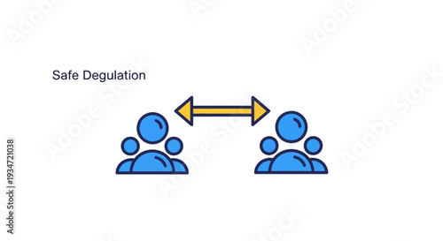 Graphic Illustrative Depiction Illustrating Safe Distancing and Regulation in A Simplified Manner