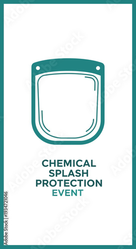 Graphic Representation of a Chemical Splash Protection Event for Safety Protocols and Prevention