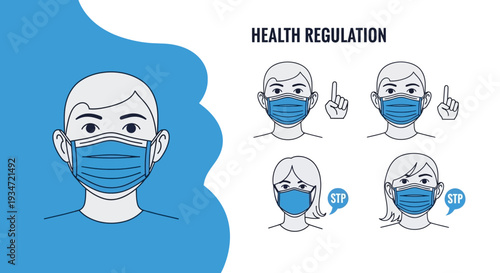 Health Regulation: Mandatory Mask Guidelines and Safety Protocols Illustrated for Guidance