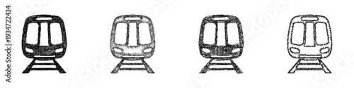 Sketch subway icon design set