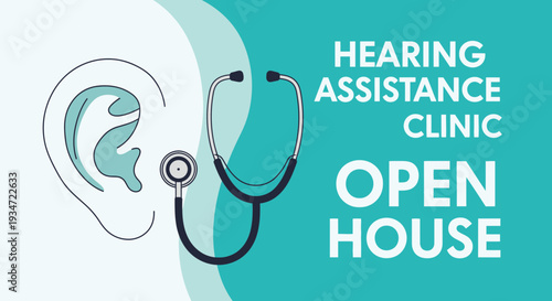 Hearing Assistance Clinic Open House Design For Promotional Materials And Advertising