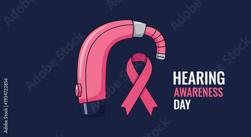 Hearing Healthcare Illustration: Raising Awareness for Auditory Health with Modern Symbolism