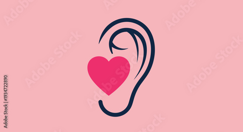 Hear With Love: Symbolic Illustration Of Affection And Emotional Understanding