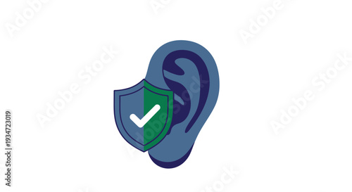 Hearing Protection And Safeguarding: A Symbol Depicting Audio Safety Assurance