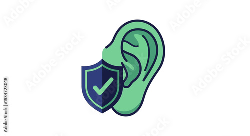 Hearing Protection Concept: Ear Shielded by Trust, Safety, and Secure Listening Solution