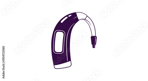 Hearing Aid Illustration Depicting Modern Assistive Technology for Enhanced Auditory Perception