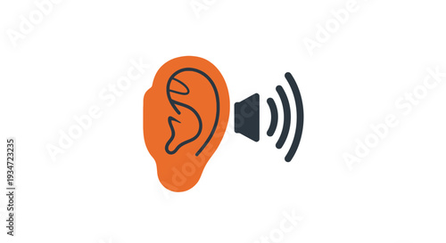 Hearing And Sound Icon: Representing Audio Perception, Clarity, And Signal Communication