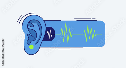 Hearing And Sound Wave Representation Showing Auditory Perception And Sound Visualization