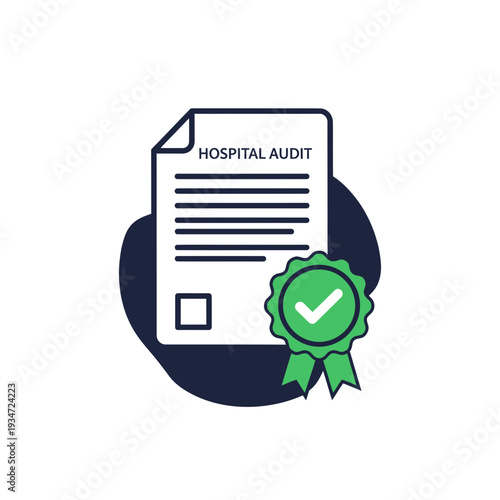Hospital Audit Document Icon Demonstrating Approved Health Examination and Compliance Results