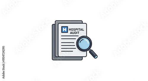 Hospital Audit: Document Inspection With A Magnifying Glass For Healthcare Analysis