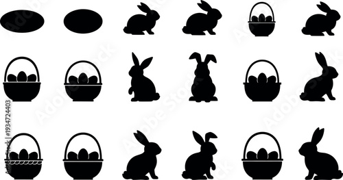 Easter bunny and eggs coloring pages for kids easter basket and springtime fun