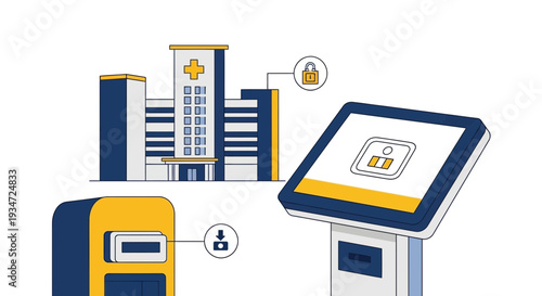 Hospital Automation System Illustrated, Showcasing Technology and Modern Medical Innovations