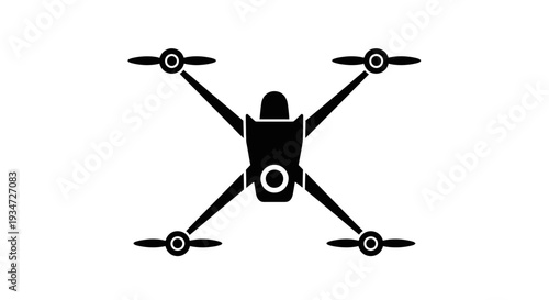 Drone with propellers and camera.