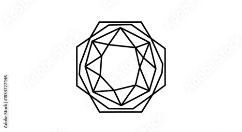 Geometric shape with many sides.