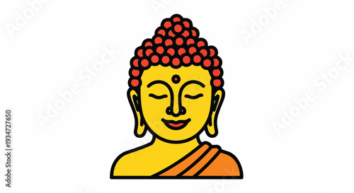 Smiling Buddha Face Icon